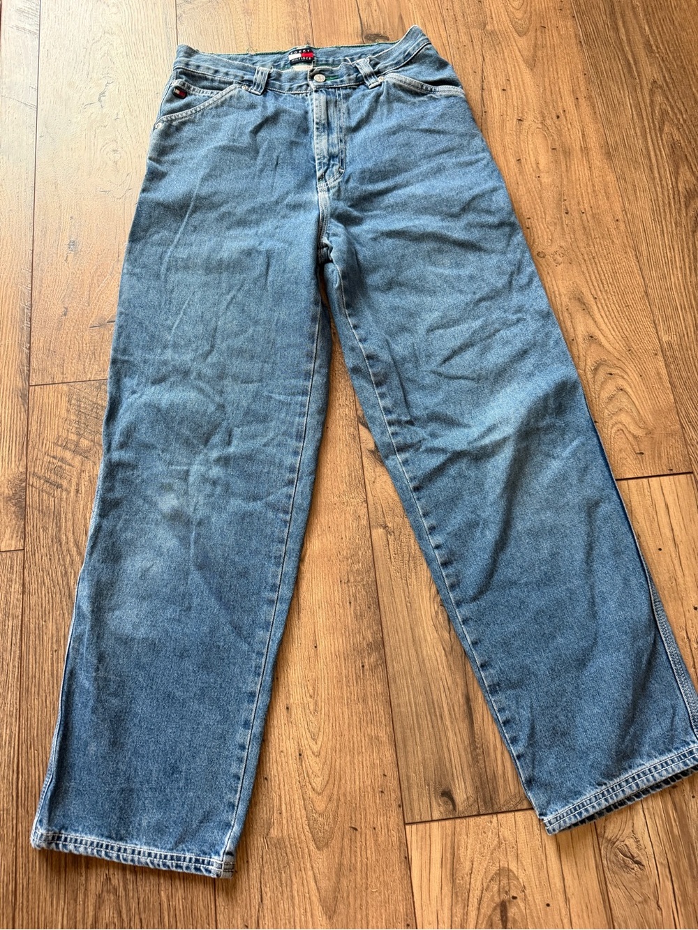 Vintage 90s Tommy Hilfiger Jeans Carpenter Denim Size 18 (Youth/Relaxed Fit) Y2K